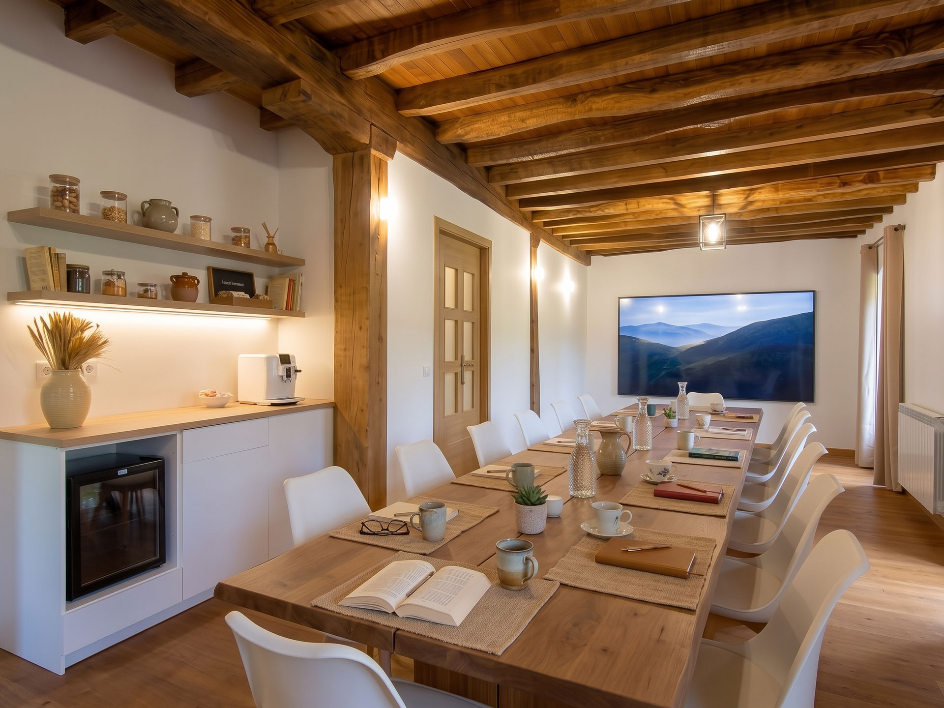 Salón polivalente con mesa | Casa Betraunea